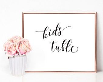 Wedding Kids Table | Wedding Sign, Reception Sign, Kids Table, Kids Table Sign, Table Sign for Kids, Kids Table Wedding, Wedding Signage