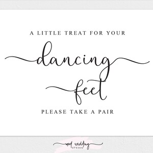 Dancing Shoes Dancing Feet, Wedding Signs, Wedding Dancing, Wedding Printables, Flip Flops Sign, Wedding Sign, Dancing Sign, Digital PDF image 2