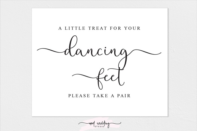 Dancing Shoes Dancing Feet, Wedding Signs, Wedding Dancing, Wedding Printables, Flip Flops Sign, Wedding Sign, Dancing Sign, Digital PDF image 2