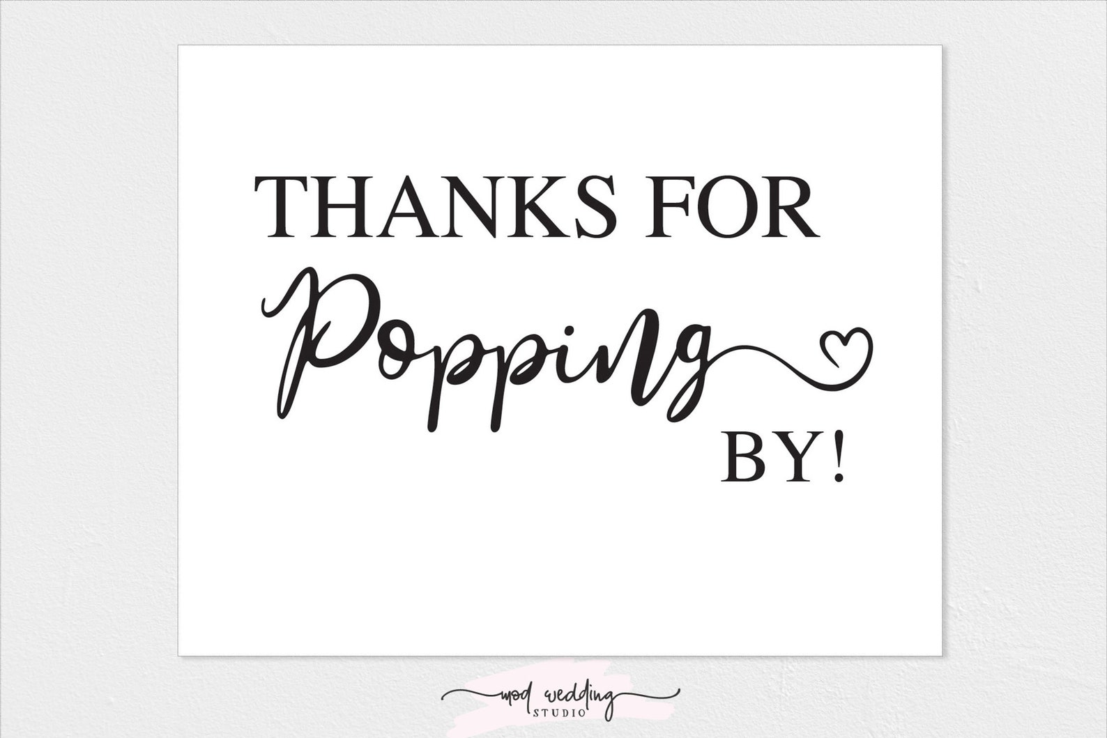 Thanks for Popping by Sign Printable Sign Baby Shower - Etsy