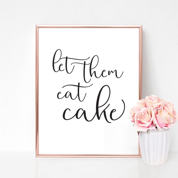 Wedding Table Sign Let them eat CAKE Signs Wedding Sign Bride and Groom signs 4 34 x 12 Let them eat CAKE and Mrs Mr Signs