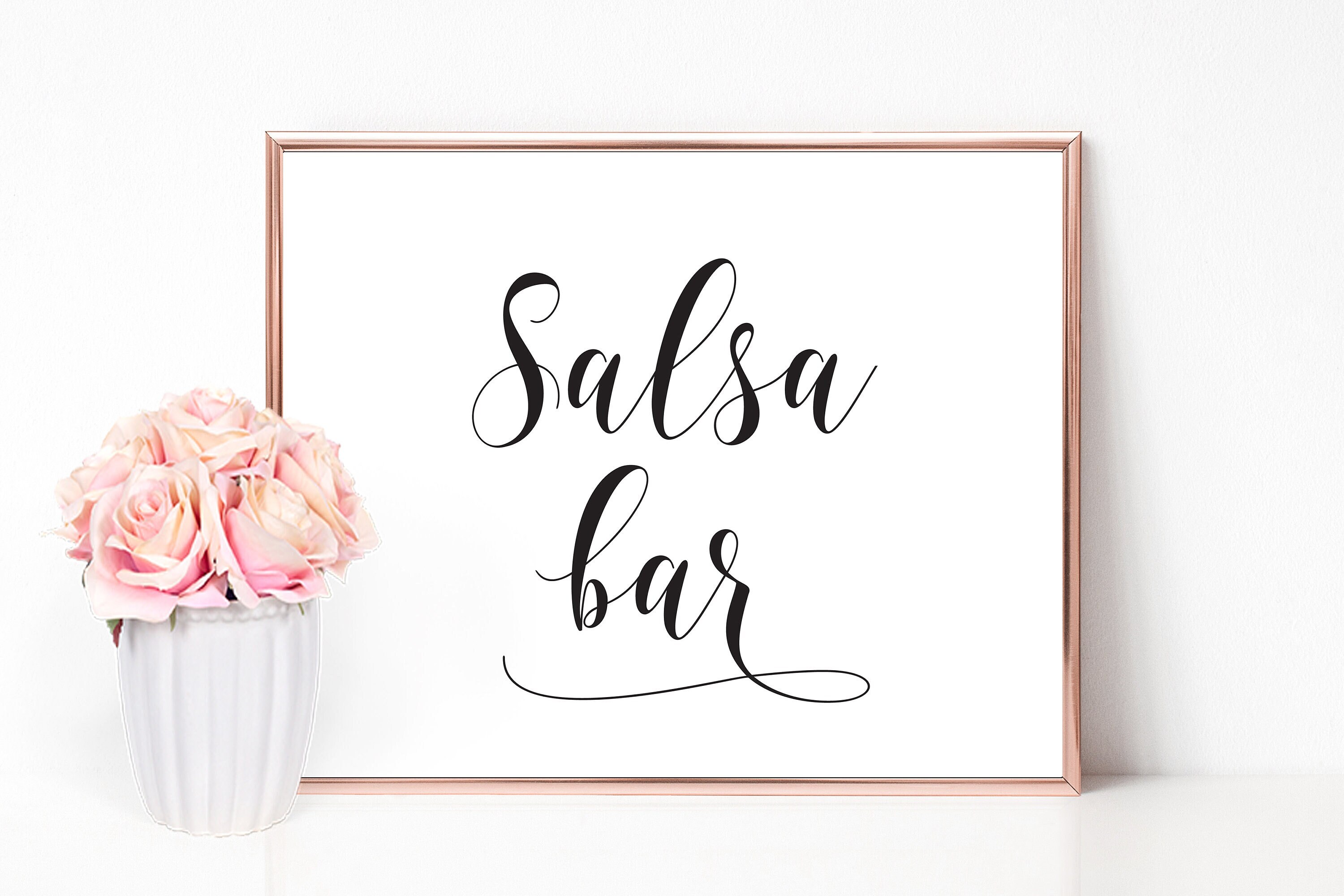 Salsa Bar Sign Fiesta Party Mexican Food Sign Taco Sign Etsy