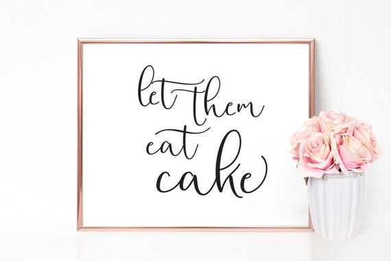 Wedding Table Sign Let them eat CAKE Signs Wedding Sign Bride and Groom signs 4 34 x 12 Let them eat CAKE and Mrs Mr Signs