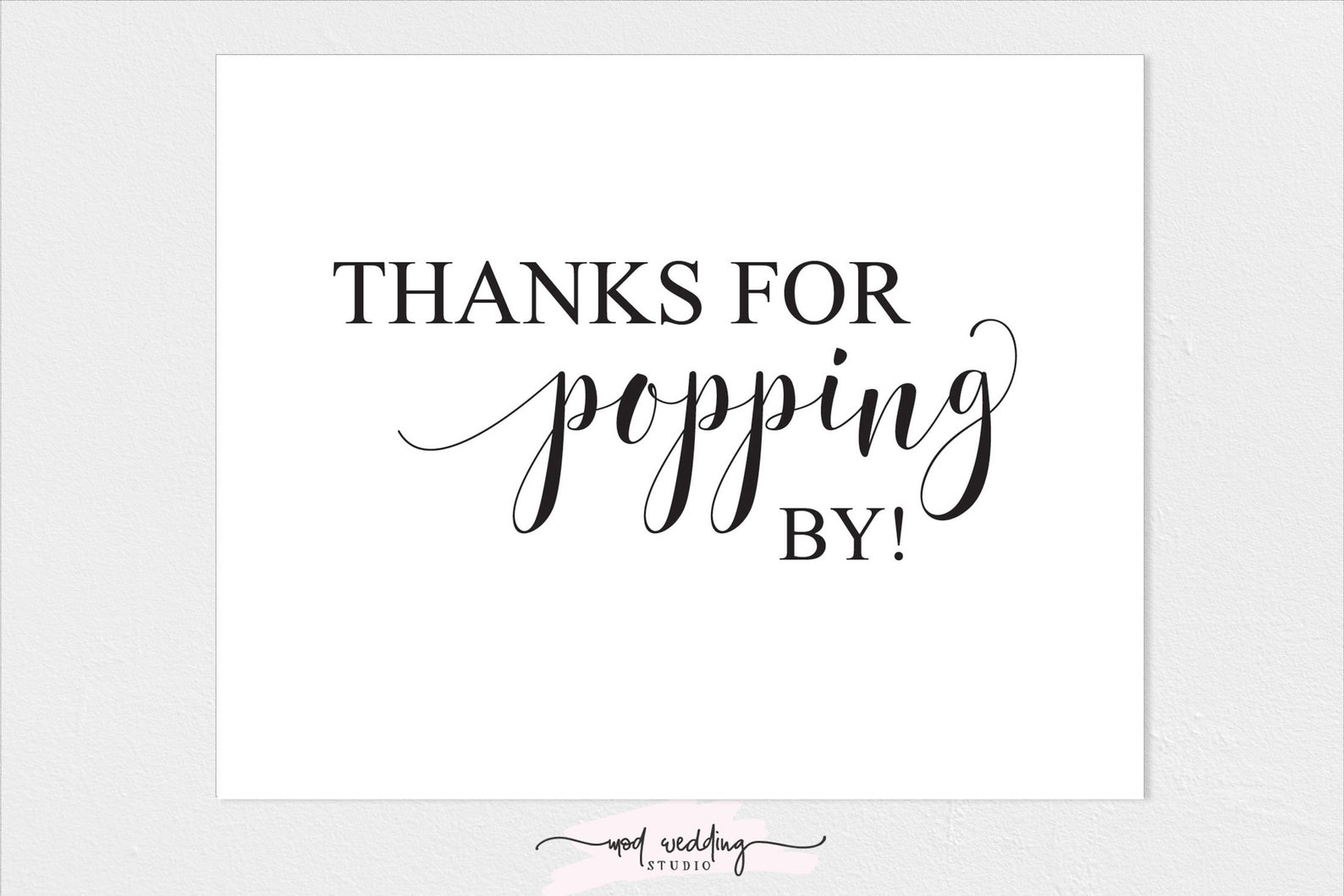 Thanks for Popping by Sign Printable Sign Baby Shower Etsy