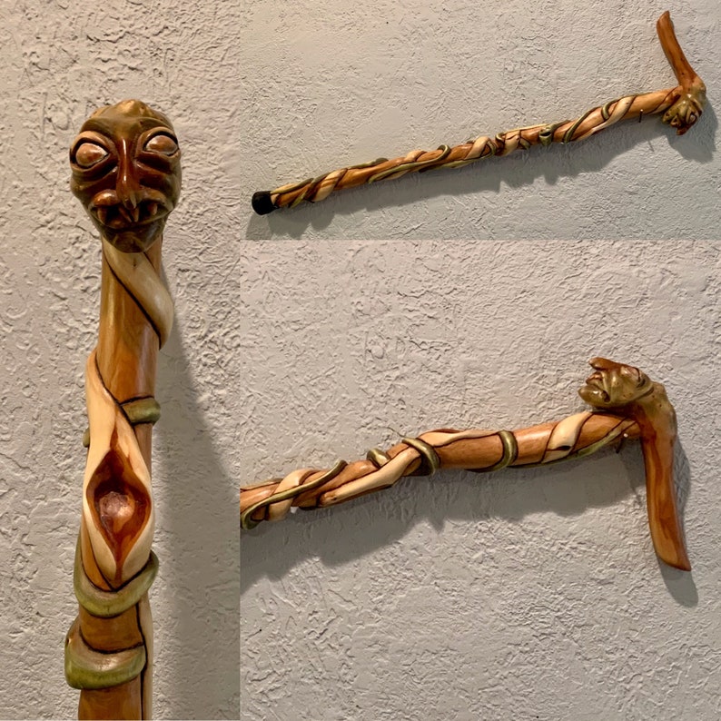Hand Carved Alaskan Diamond Willow Cane Etsy