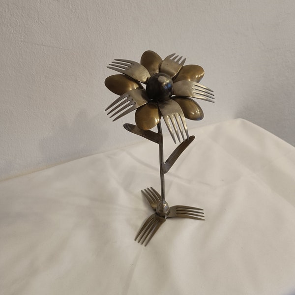 Fleur de fourchette | Vaisselle upcyclée | Décor rustique à la maison | Cadeau unique | Art Couverts