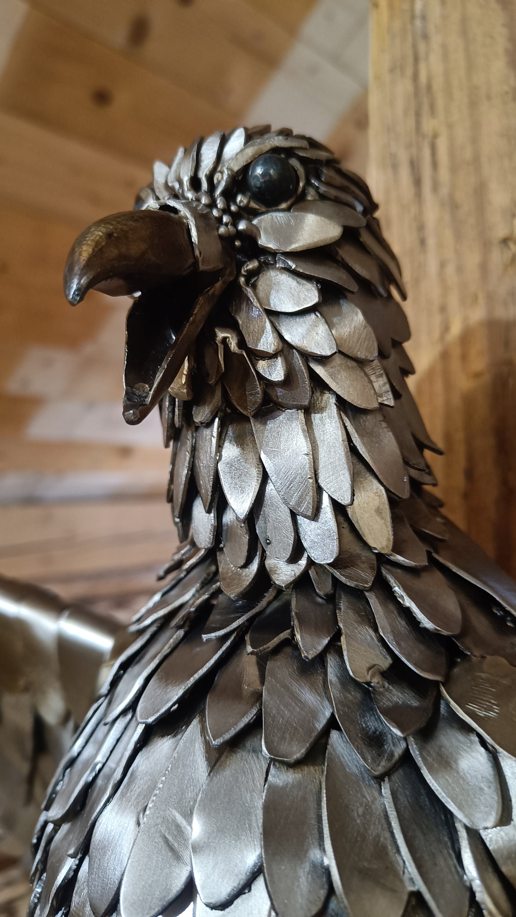 Industrial Metal Artwork Reference: Metal Eagle Wall Decor Upcycled Design Industrial Metal Art Unique