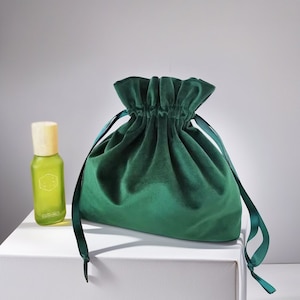 5 Farben luxuriöse Samt Geschenkbeutel, Make-up-Organisator-Beutel, 26x26cm Perfekte Kosmetik Aufbewahrungstasche, Party Favor Taschen, Samt Kordelzug Geldbörse