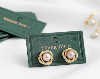 Custom Jewelry display Cards, Thank You Earring Cards, Custom Small earring cards, Earring Packaging Cards, Creative Jewelry Card Design