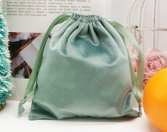 11 Colors Silky Velvet Gift Pouches,Drawstring bags Pocket Purse,Blue Pink Green Small Gift Bag Wedding Favor bags,Merchandise Bags