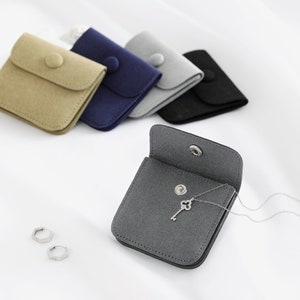 Bolsa para joias com divisória, bolso para joias em microfibra com furos para brincos, bolsas para joias personalizadas, bolso para joias, organizador de joias