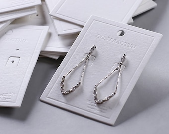 500 pcs Custom Earring Display Cards, 5x7cm Earring Cards, Personalized Jewelry Cards, Pure White Earring Holders, Dangle earring cards