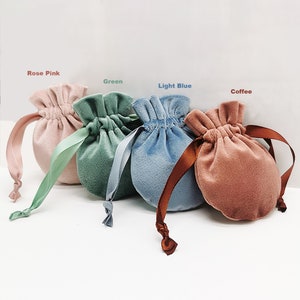 1-500 Small Silky Velvet Jewelry Pouch,Gift Bag,Drawstring bags,Pocket Purse,Emerald Green Small Jewelry Bag Lipsticks Earrings Necklace