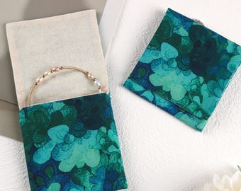10-200 Cotton Jewelry Gift Pouches Double-layer Cotton Flap pouch, Envelope Jewelry bag, Bangle Packaging Pouch Wholesale Jewelry Packaging