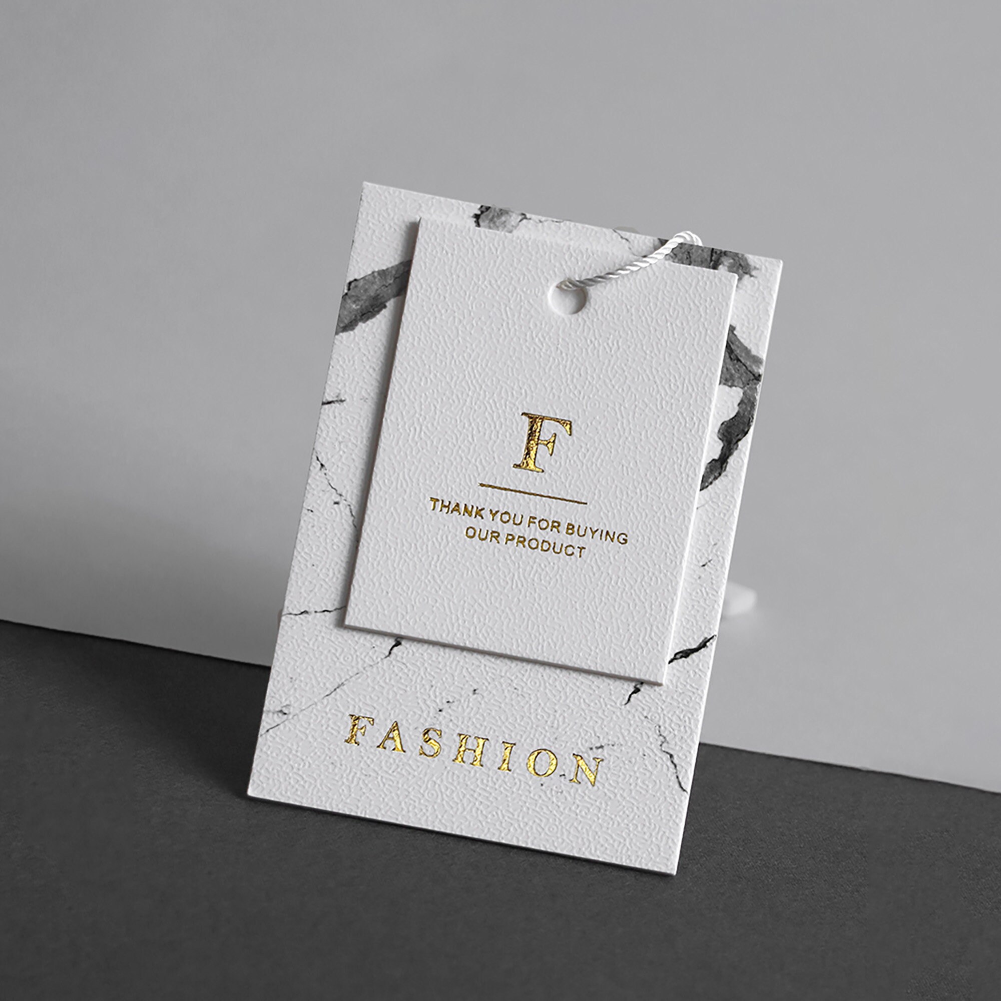 100 Custom Clothing Hang Tag With String Craft Paper Gold Etsy