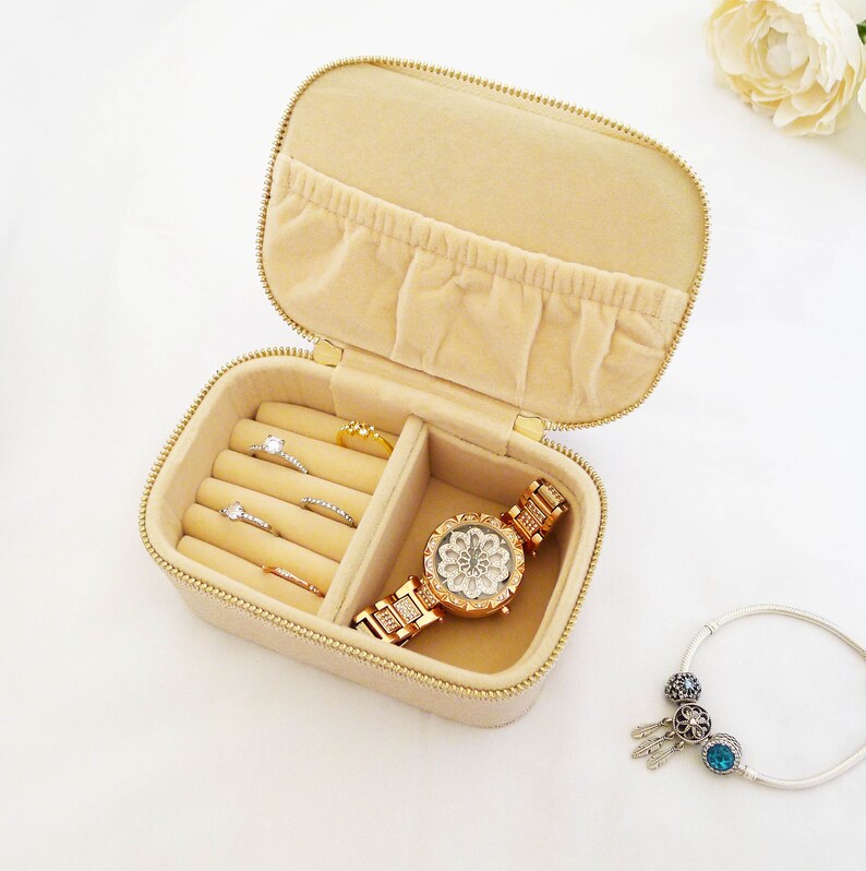 Personalized Travel Jewelry Case Travel Jewelry Box Rings Etsy