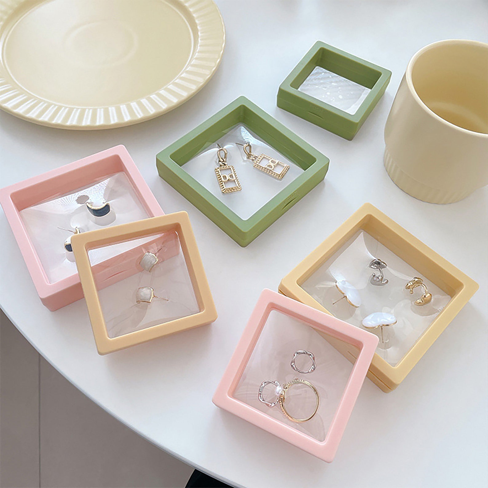 Suspended Floating Jewelry Display Case Jewelry Storage Box Etsy