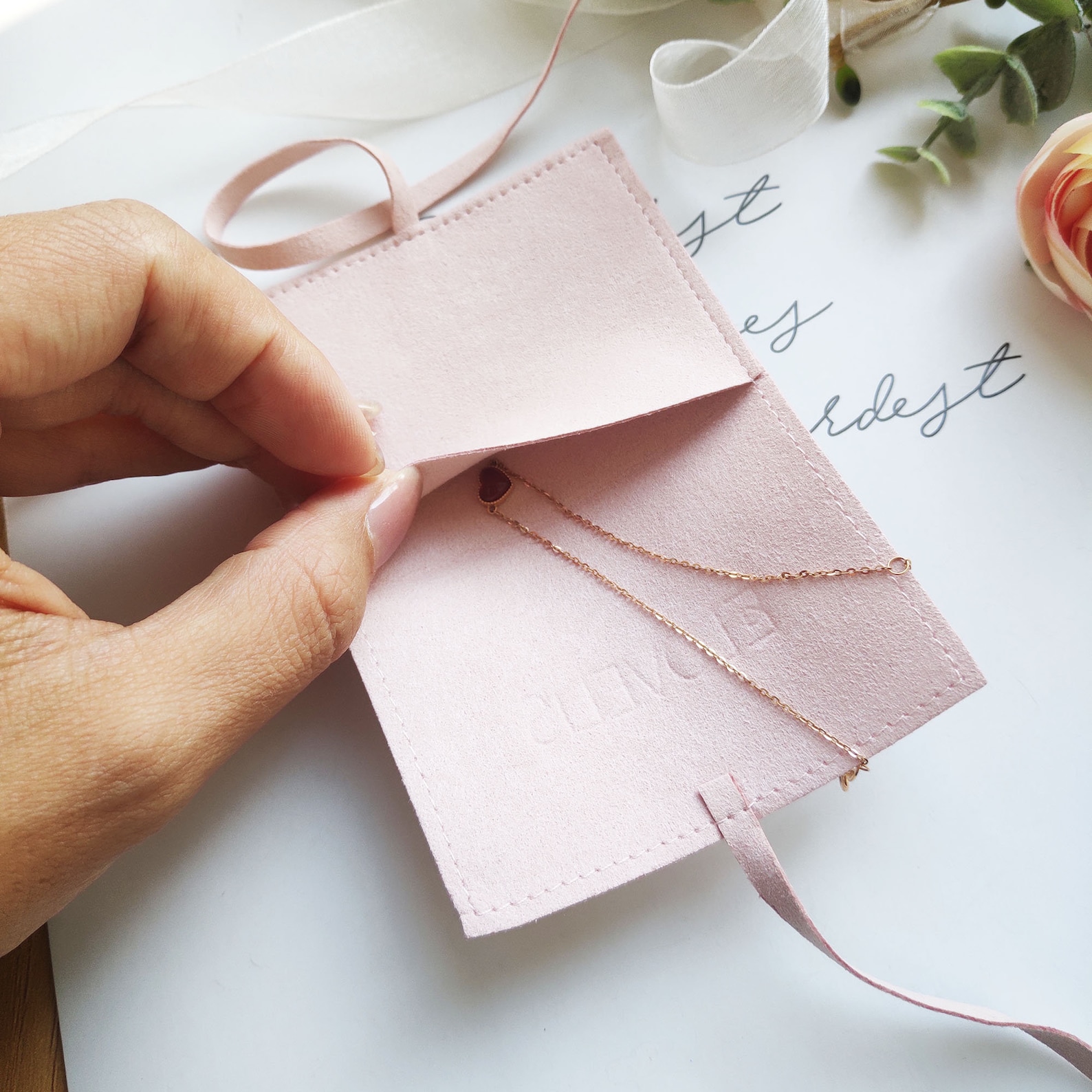 50pcs Microfiber Jewelry Pouch 8x6cm Drawstring Jewelry Etsy