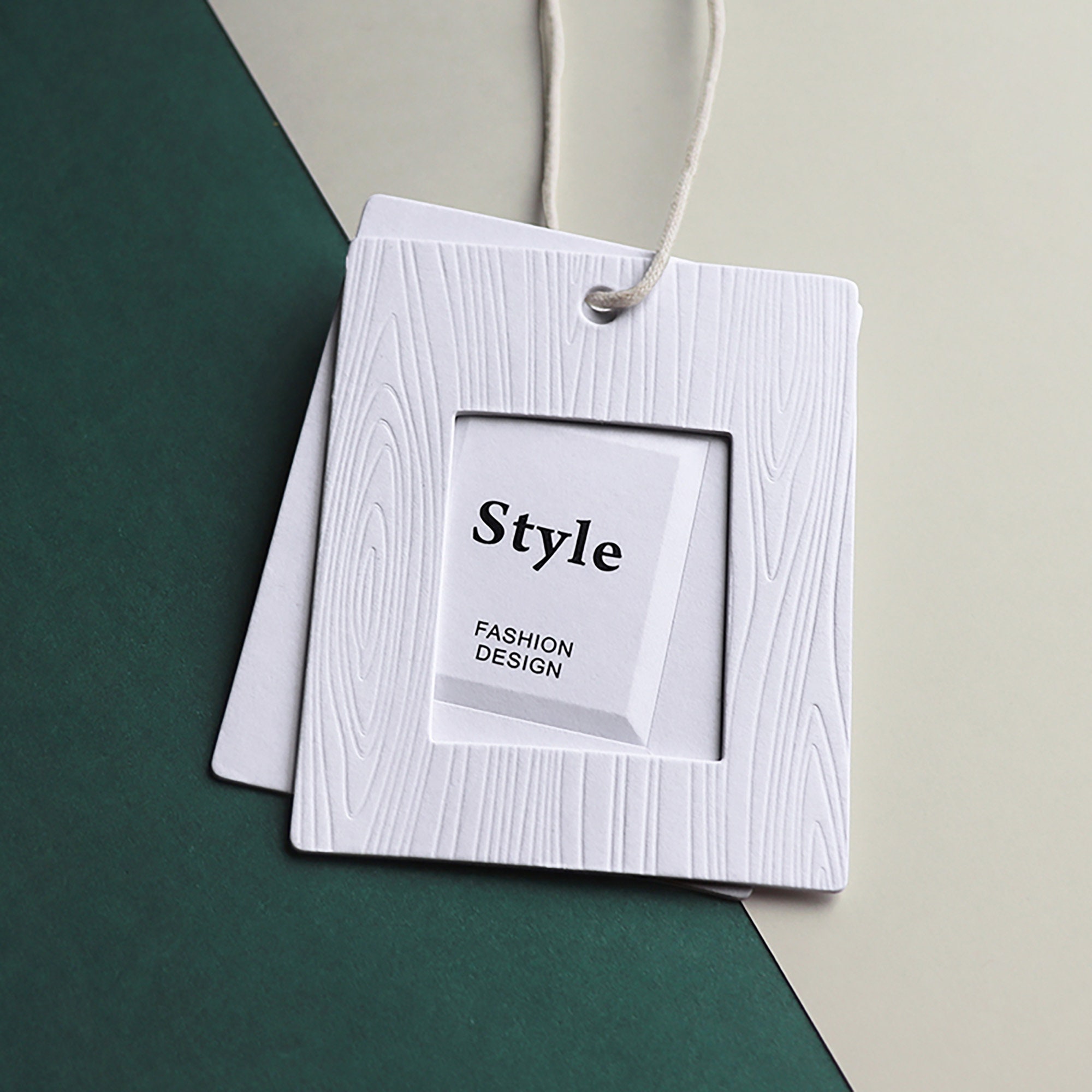 100 Custom Clothing Hang Tag With String Double Tags White Etsy