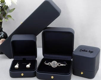 Deep Blue Jewelry gift Box, Wine Red Jewelry Display Box, Jewelry packaging, Ring Necklace Bracelet Necklace box, Gray Box Green Jewelry Box
