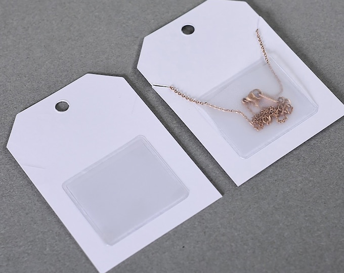 Necklace Card Pouches to Hold Loose Chain Adhesive Pouch Necklace