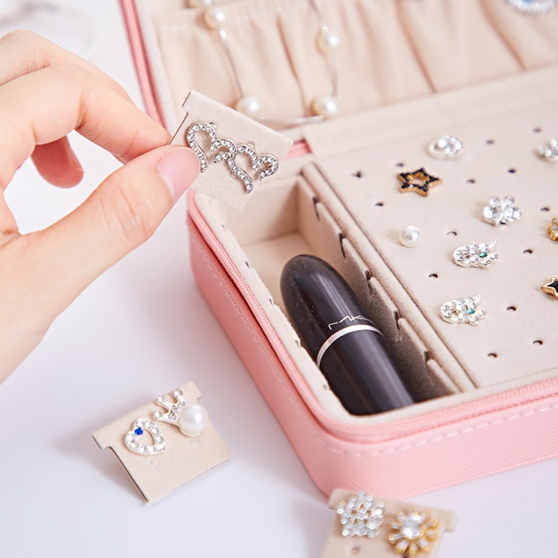 Zippered Travel Jewelry Case Personalized Jewelry Organizer Etsy UK