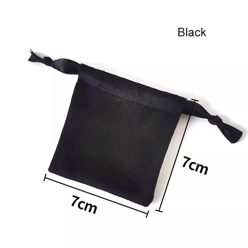 1-500 Silky Velvet Jewelry Pouch 7x7cm, Soft Drawstring Bags for Small ...