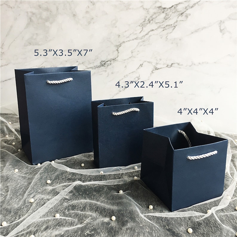 Navy Blue Gift box,Jewelry Paper box, Craft Gift Box,Jewelry packaging,Watch box,Deep blue Jewelry Packing box,Package bag, Gift bag image 10