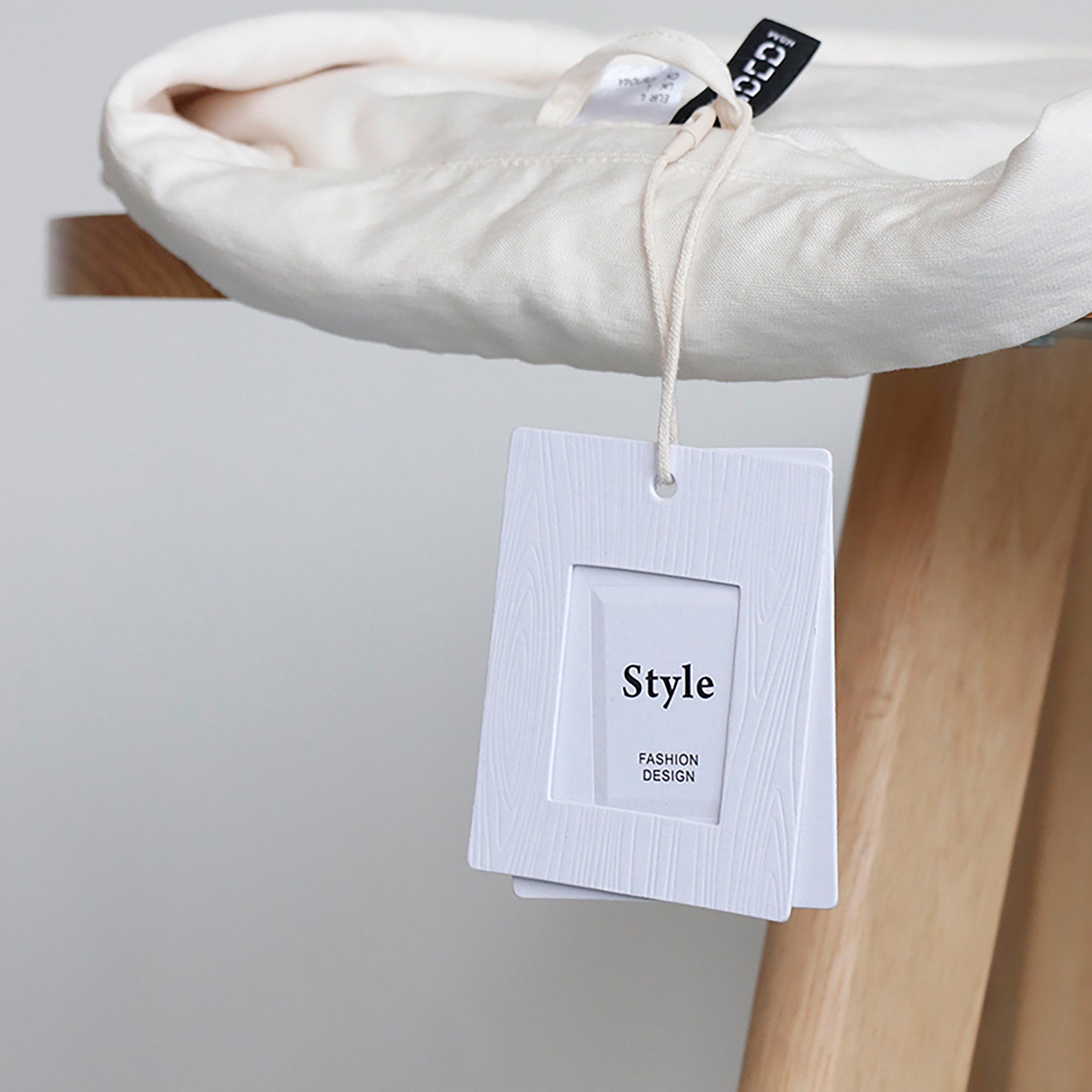 100 Custom Clothing Hang Tag With String Double Tags White Etsy