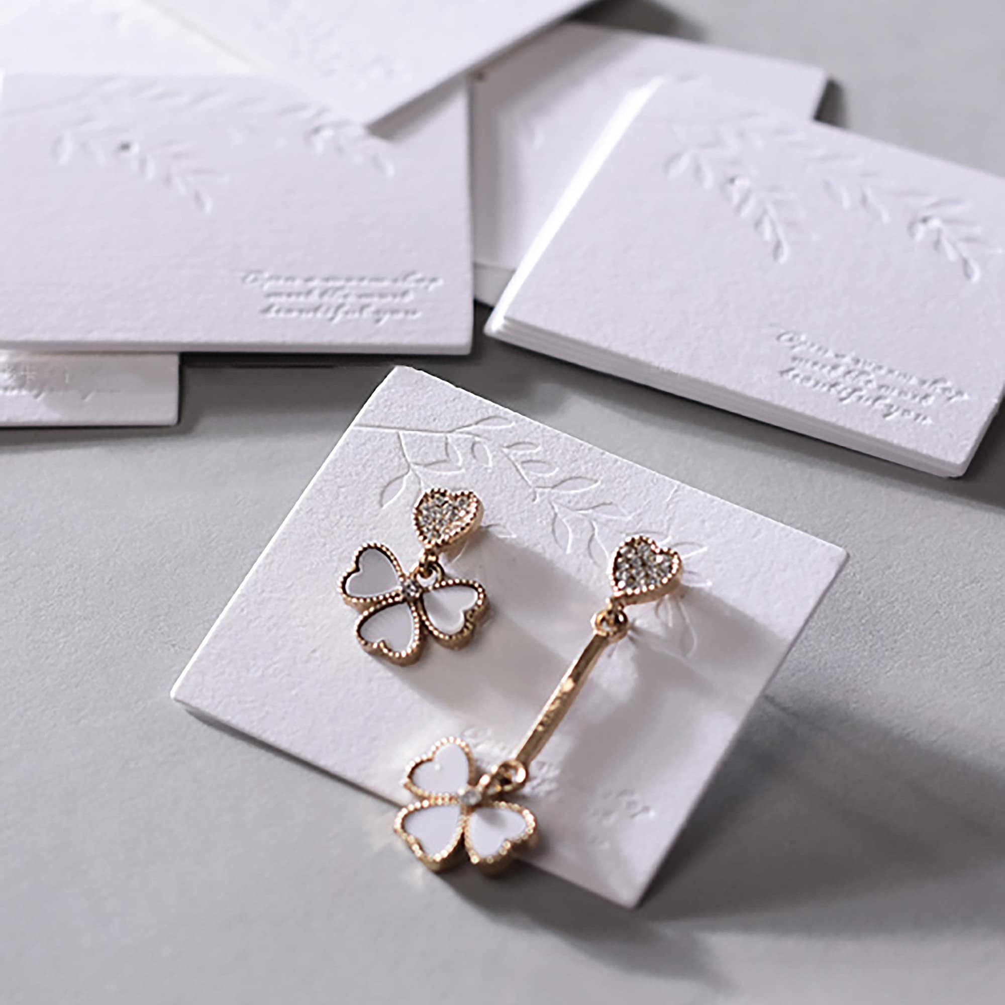 GemeShou 30pcs Clear earring jewelry display cards, Acrylic