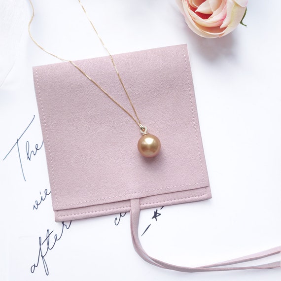 Luxurious Elegant Velvet Jewelry Bags With Pearl String Sachet Bag