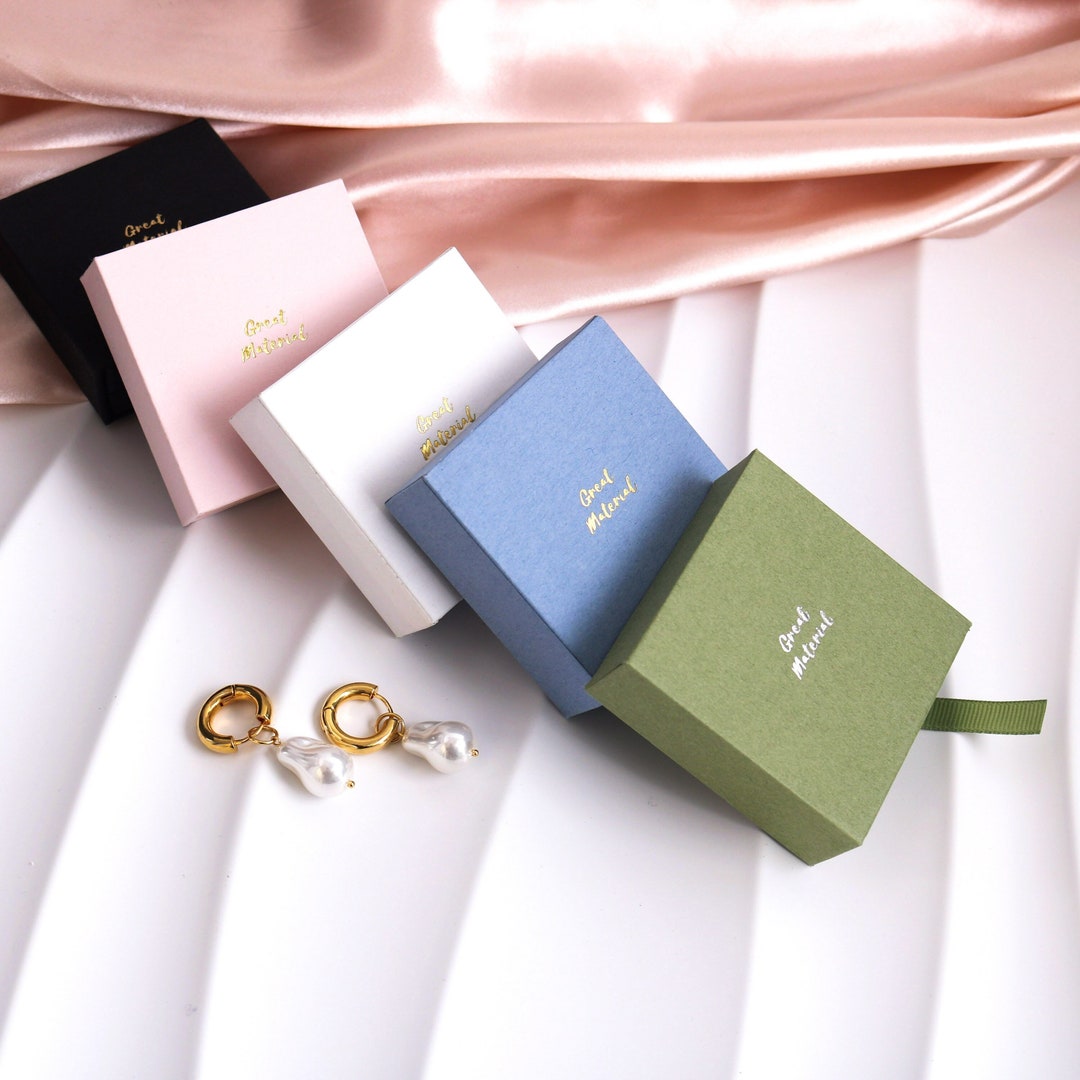 50 Custom Logo Jewelry Box Jewelry Packaging Box Jewelry Etsy