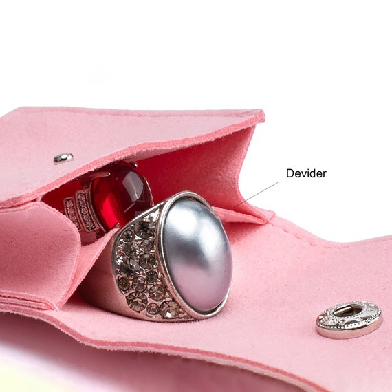 Interlayer Velvet Jewelry Pouch With Movable Pad, Jewelry Velvet