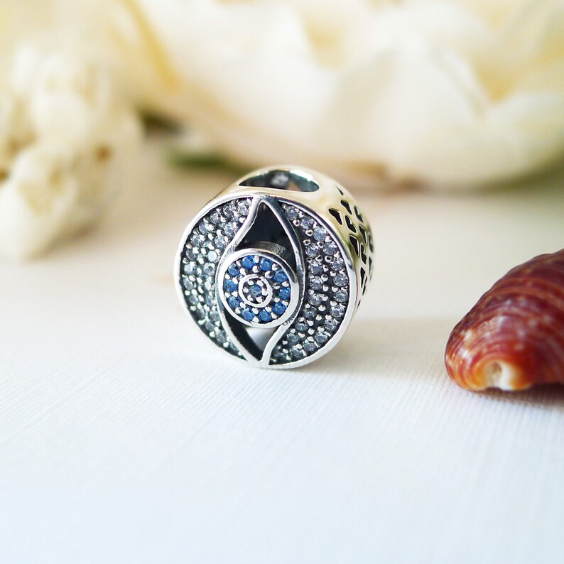 Evil Eye Charm for Bracelet Evil Eye CZ Charm Fit for Pandora Etsy