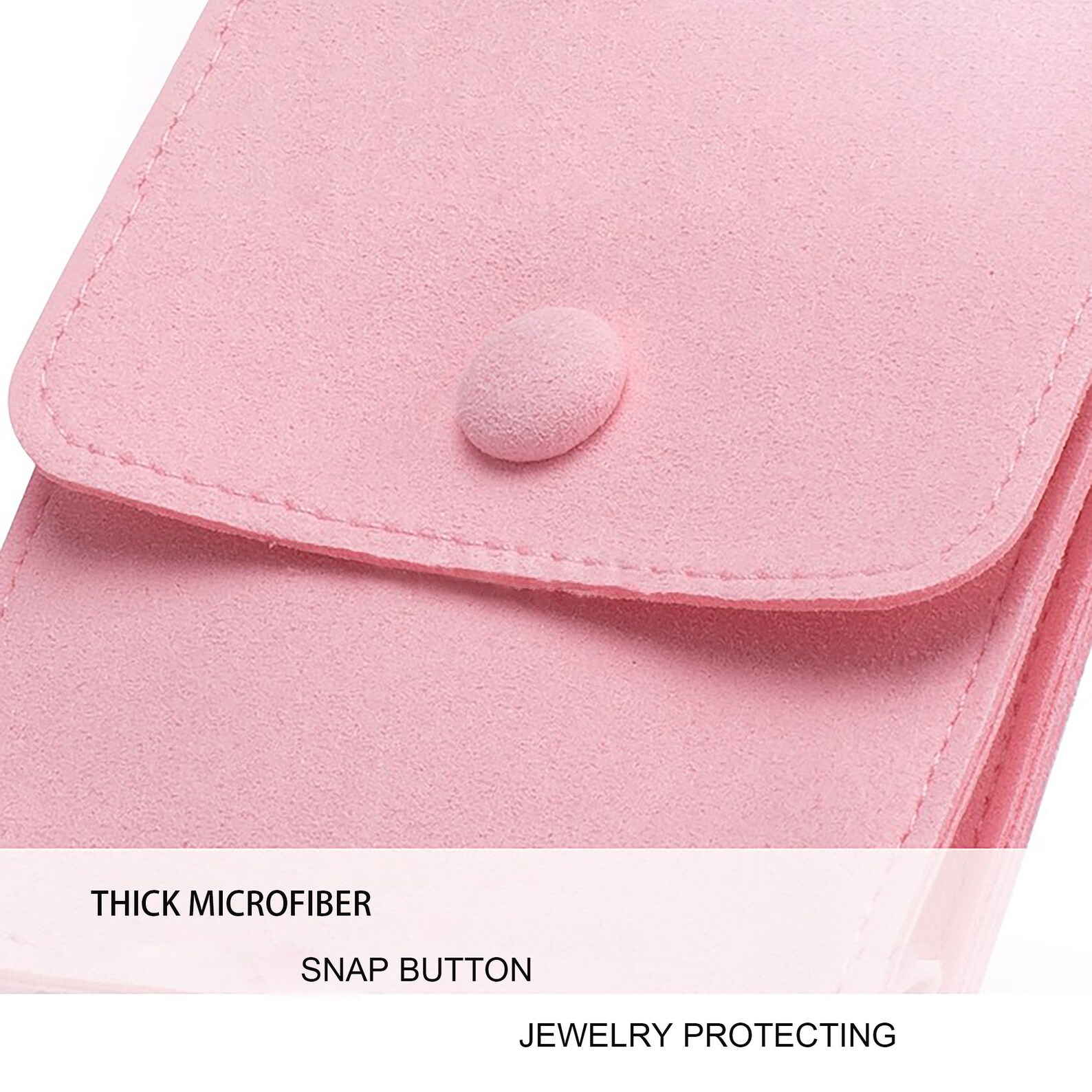 9 Colors Microfiber Jewelry Pouch With Divider Snap Fastener Etsy