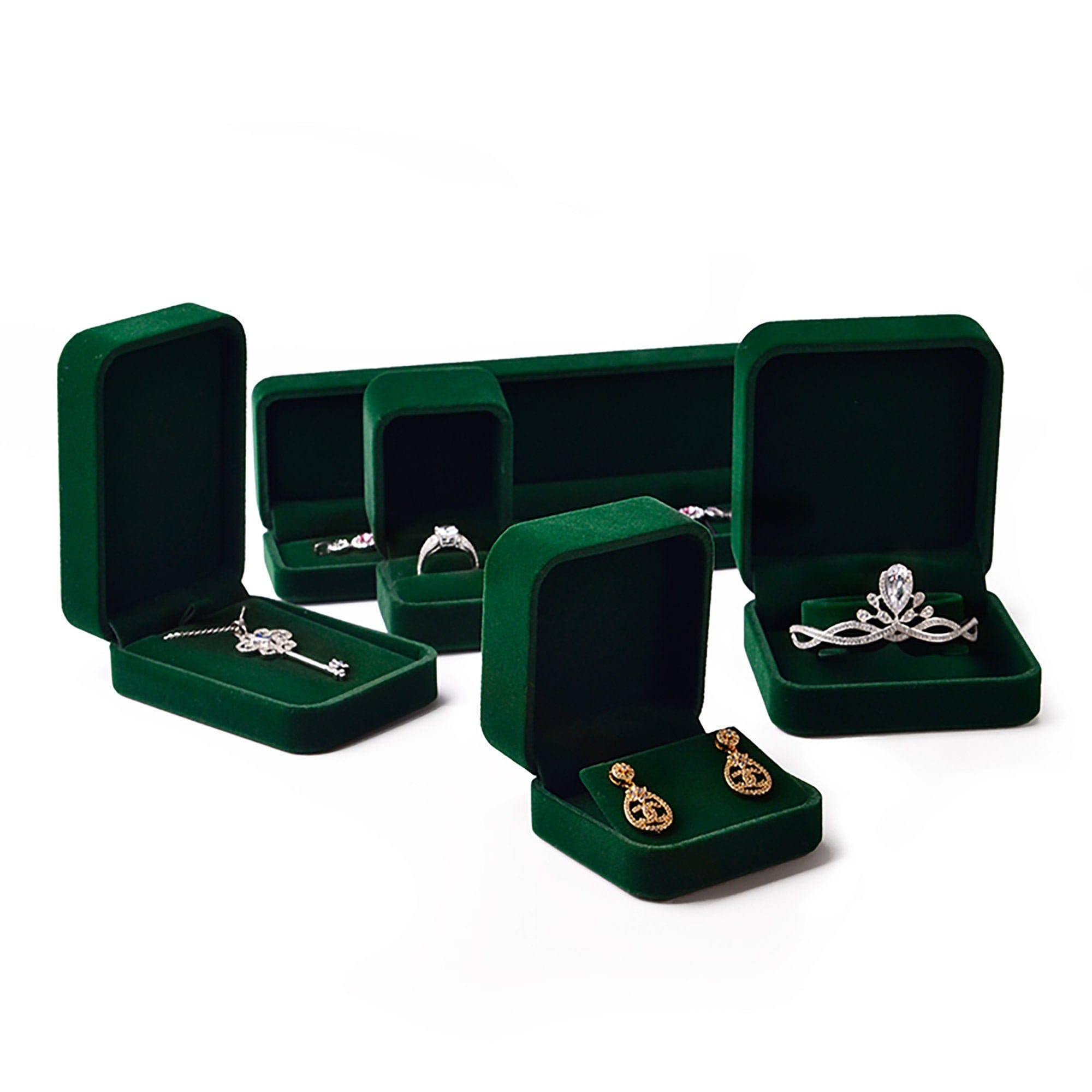 Emerald Green Jewelry Gift Box Jewelry Packaging Boxearring Etsy