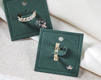 Custom Ring holder Cards 500 pcs, Jewelry Packaging Cards Ring Holders Paper Jewelry Cards, Jewelry display Cards, Emerald Ring Cards