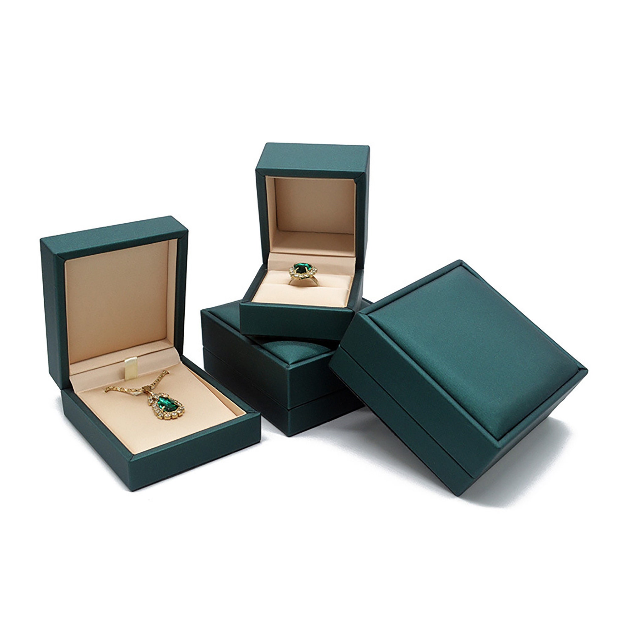 Ring Pendant Bracelet Necklace Earrings Jewelry Gift Box, Ribbon