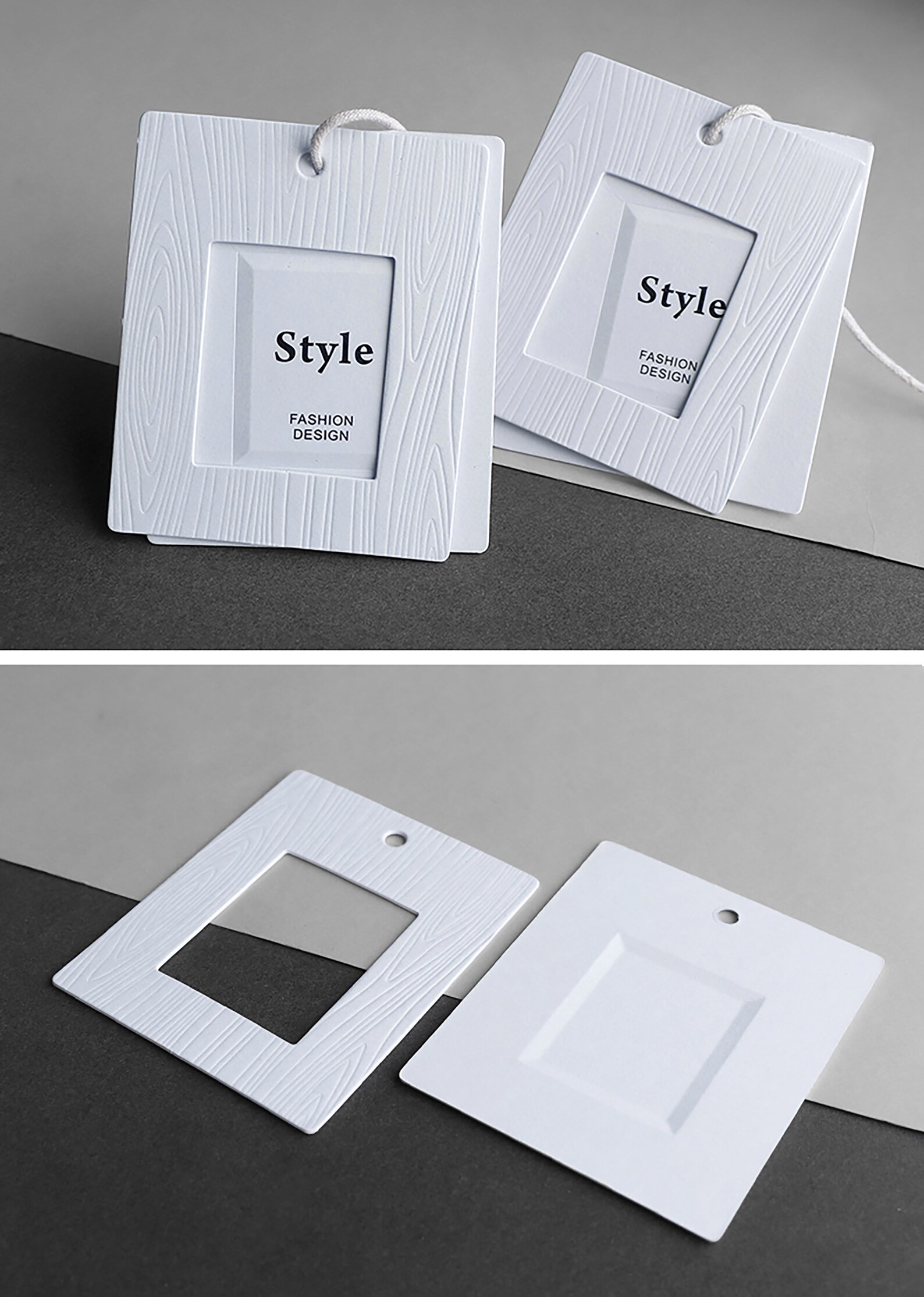 100 Custom Clothing Hang Tag With String Double Tags White Etsy