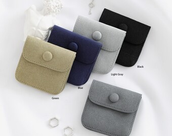 Velvet Jewelry Pouch, 4pcs Jewelry Bags With Snap Button...