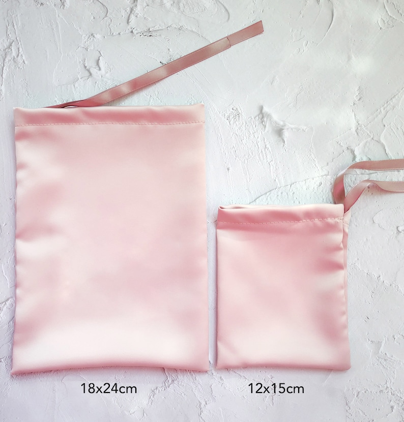 Silk Drawstring Bag,Custom Pink Green Black White Silk Pouch,Silk Bags 12x15cm,Jewelry storage pouch, rosary, gift bag,wedding favor bag image 5