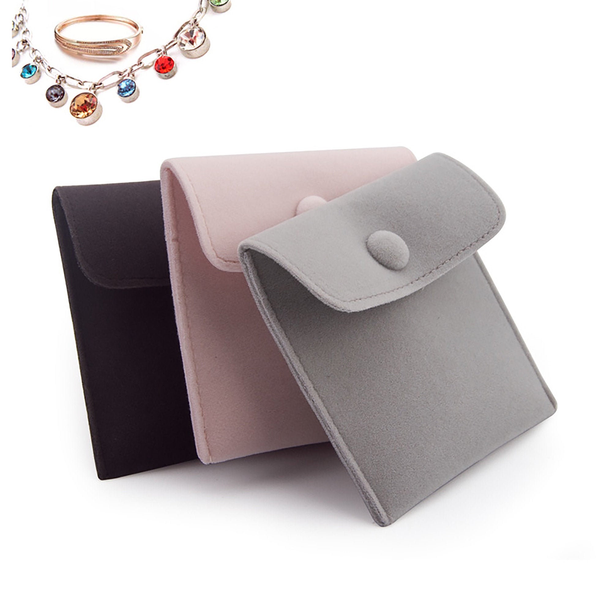 Buy Wholesale China Small Pink Envelope Pouch Gift Bags Jewelry Pouch With  Snap Button Bag For Necklaces Bracelet Rings & Velvet Jewelry Storage Bags  at USD 1