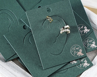 Custom Earring Cuff Display Cards 500 pcs, Earring Cuff Packaging Cards, Earring Cuff Holder, Custom logo Earring Cuff Cards Wholesale Cards