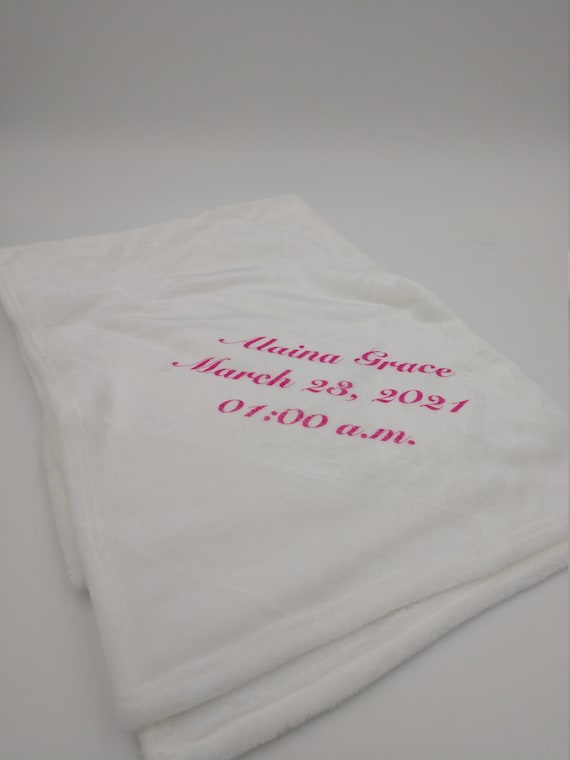 Sublimated Personalized Baby Blanket Etsy