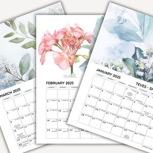 EDITABLE Jewish calendar 2025, hebrew calendar 5786, printable Jewish calendar 5785, jewish holidays calendar for wall, with holidays