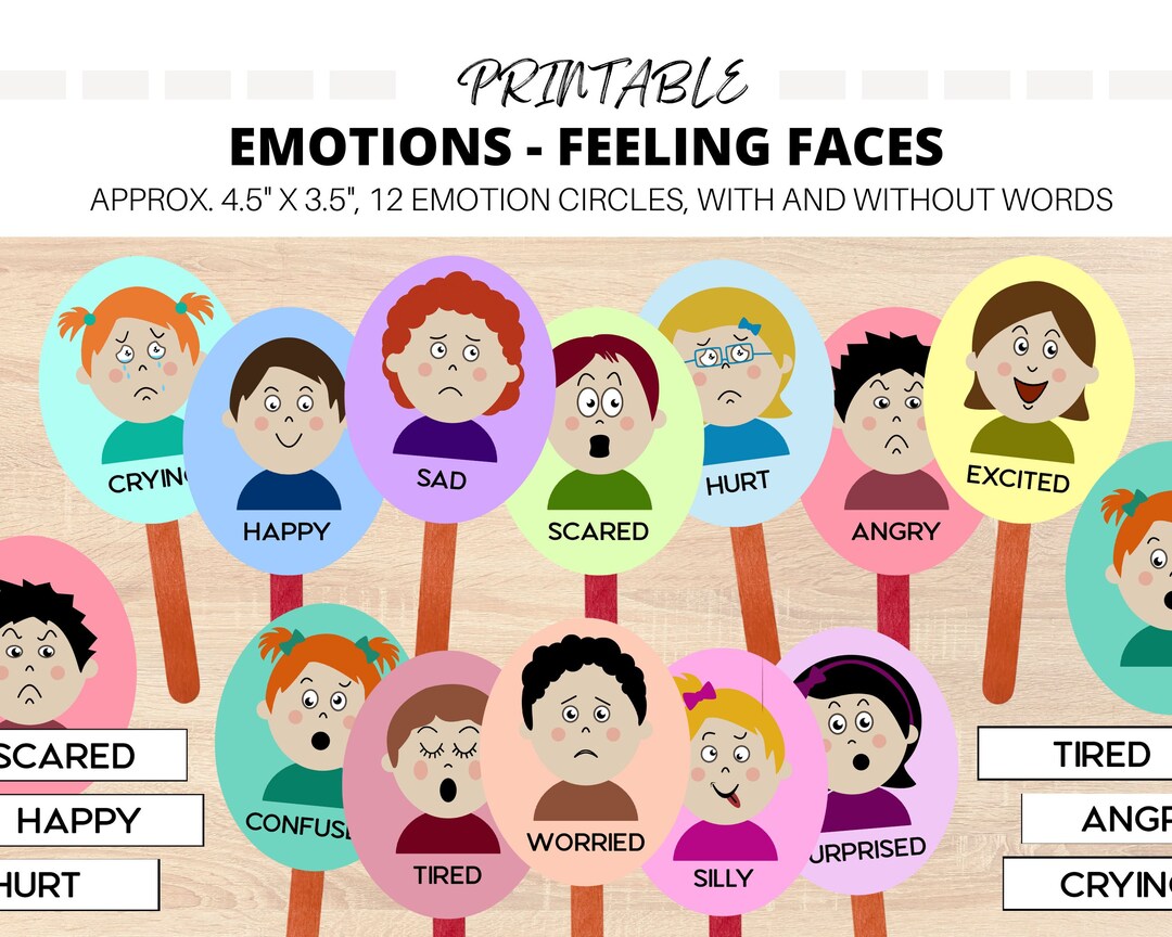 Feeling Faces, Montessori Cards, Play Therapy, Emotion Faces, Calming ...