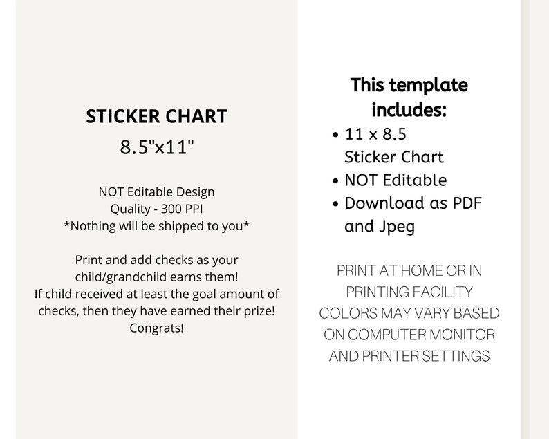 Printable Sticker Chart for Kids, Farm Reward Chart, Potty Training ...