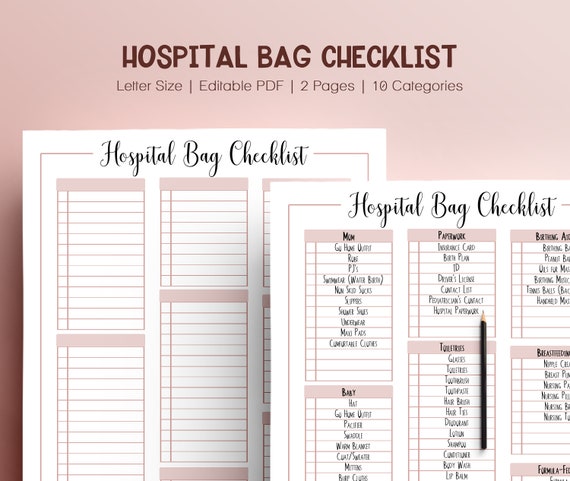 The ULTIMATE Hospital Bag Checklist - Baby Chick