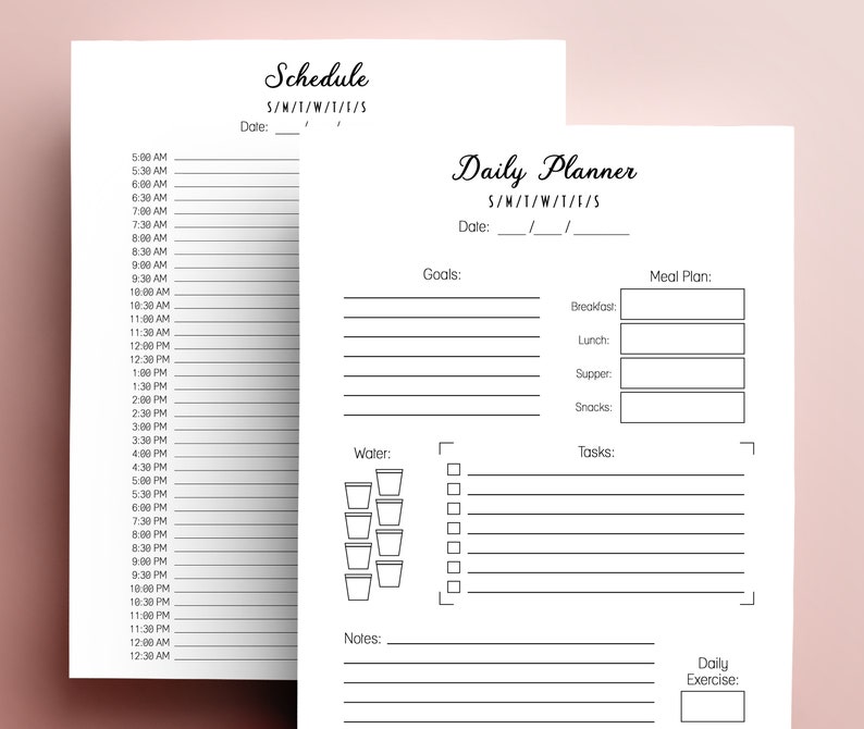 editable pdf daily life planner to plan your day with