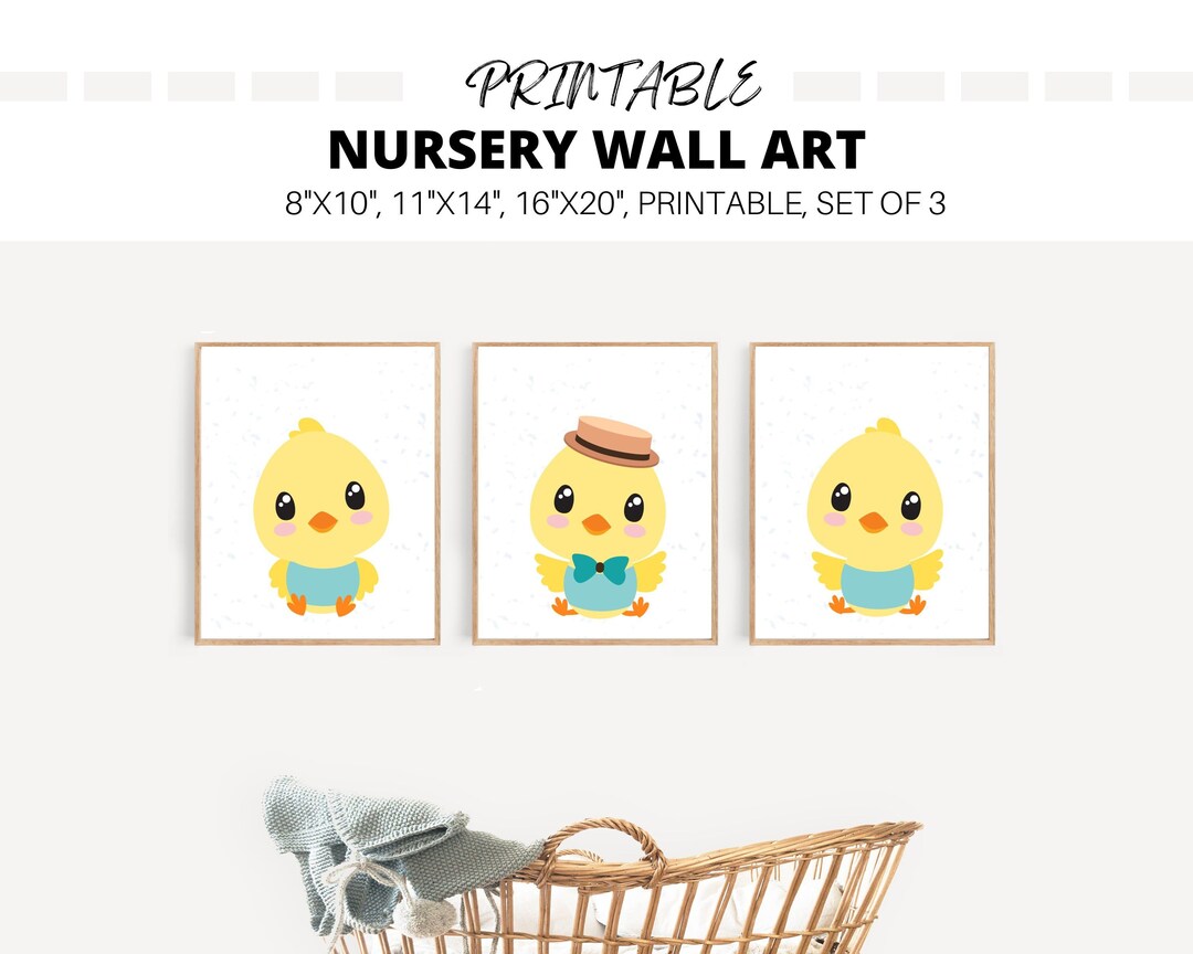 Printable Yellow Duck Decor, Kids Bathroom Wall Art, Nursery Wall Art ...